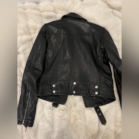 Blk Dnm WKL201 LEATHER JACKET 1,Small Black REG - Picture 5 of 9